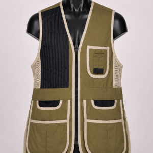 Olive Green Quilted Shoulder Shooting Vest