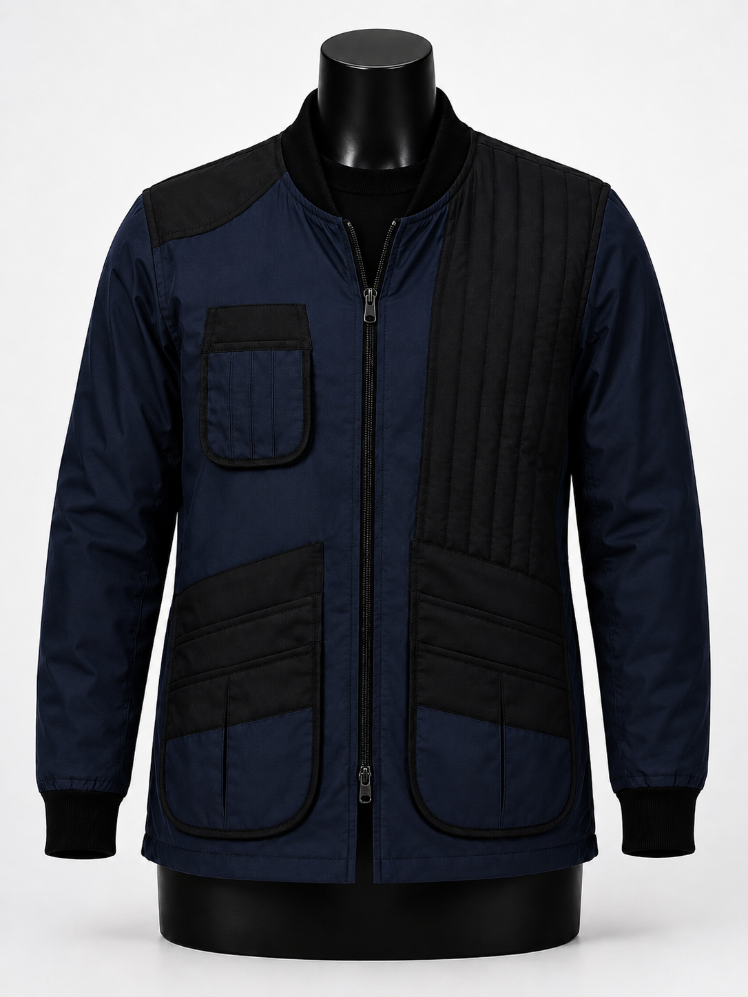 Navy Blue & Black Professional Clay Shooting Jacket