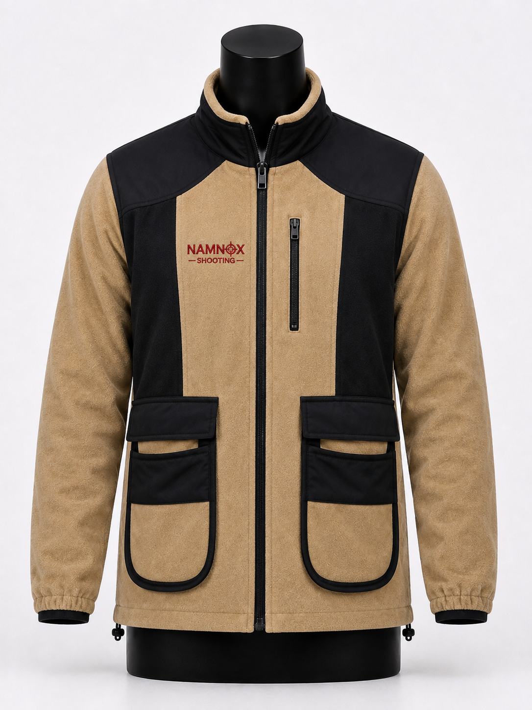 Sand & Black Professional Fleece Shooting Jacket