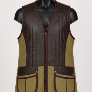 Premium canvas and leather shooting vest NN-SV-010