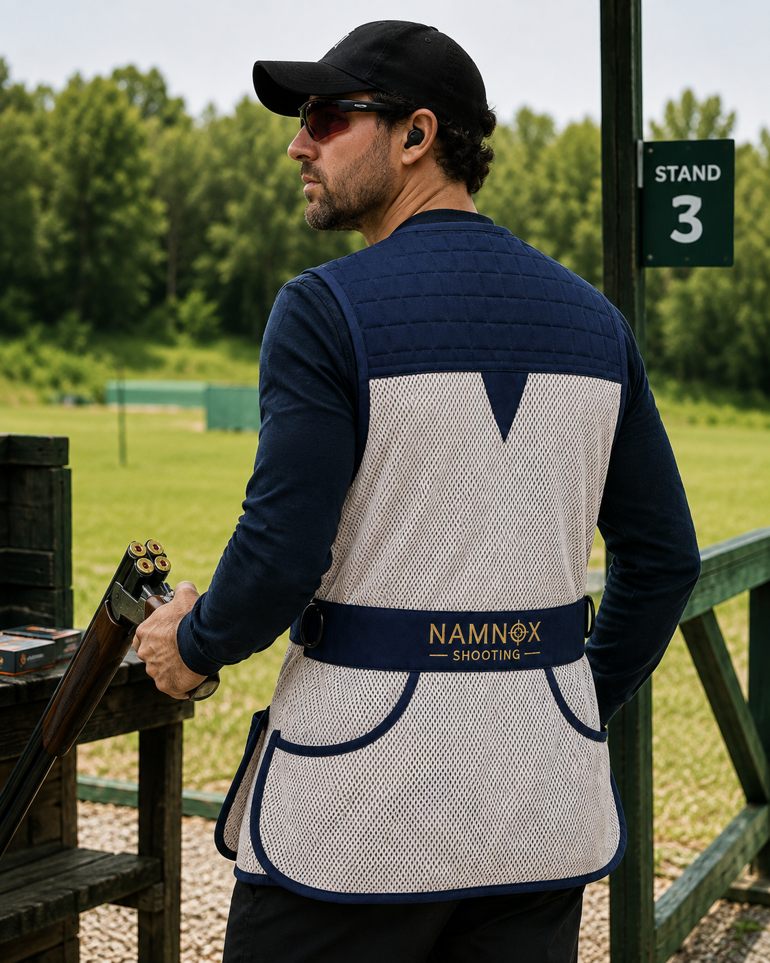 Quilted Mesh Clay Shooting Vest - Image 4