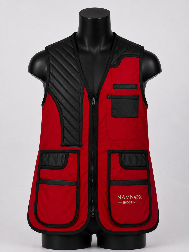 Red & Black Professional Clay Shooting Vest