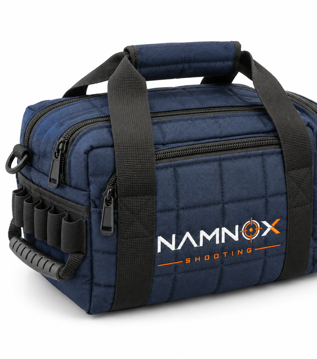 Premium Quilted Shooting Range Bag with Cartridge Holders - Image 5