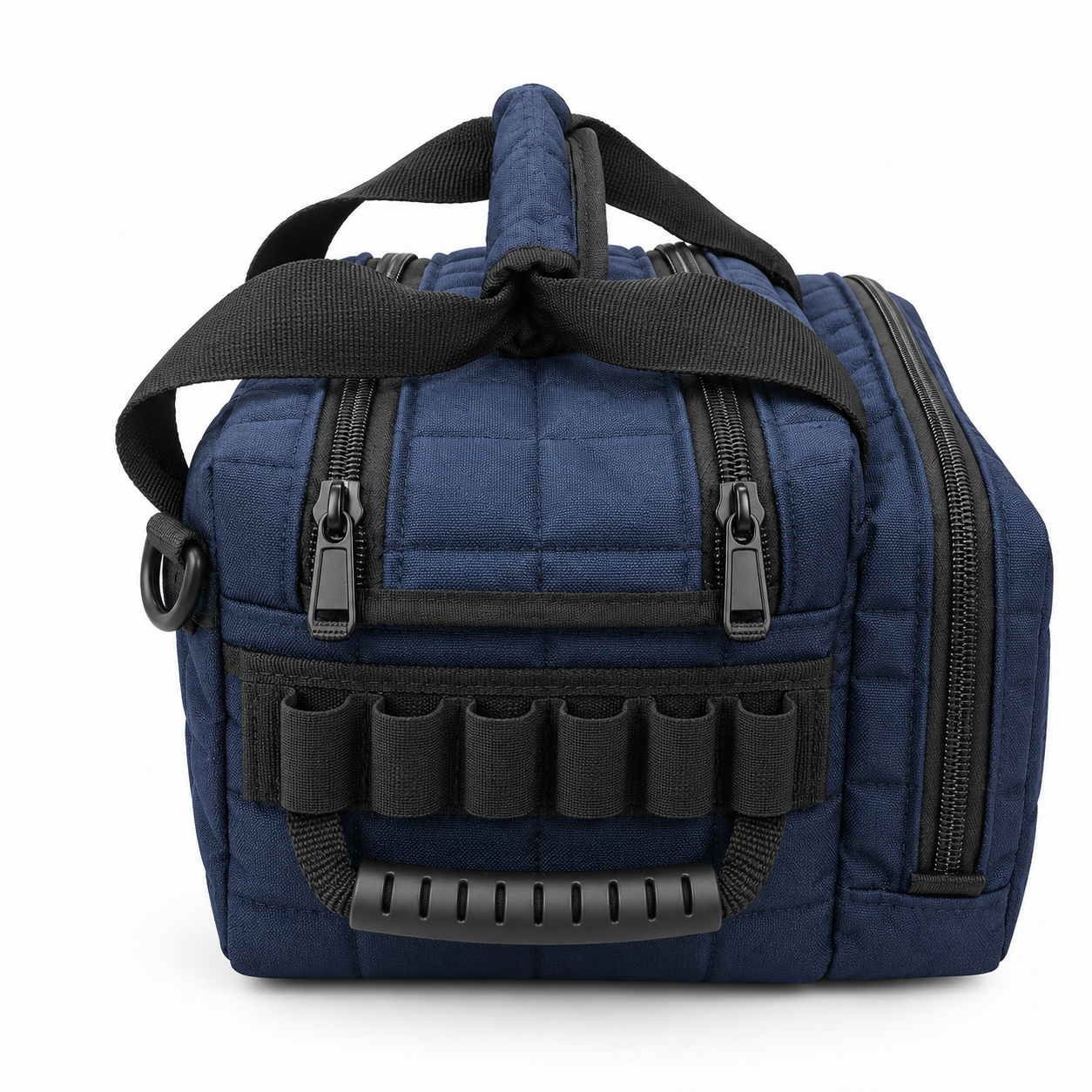 Premium Quilted Shooting Range Bag with Cartridge Holders - Image 3